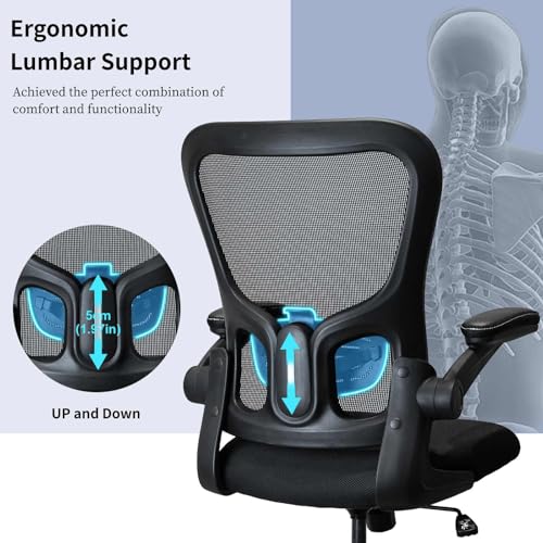 Drafting Chair, Ergonomic Tall Office Chair for Standing Desk, Counter Height Desk Chair with Adjustable Padded Armrests and Footrest Ring Standing Desk Chair Adjustable Height with Lumbar Support TOPBSHODC