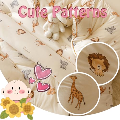 MorroMorn Super Soft Comforters Queen Size Bed Set, 3 PCS Bedding Sets - Thick Fluffy Comforter with 2 Pillowcases Neutral for Girls Boys Kids, Lightweight Warm Cozy for Cold Weather (Cute Animals) MorroMorn