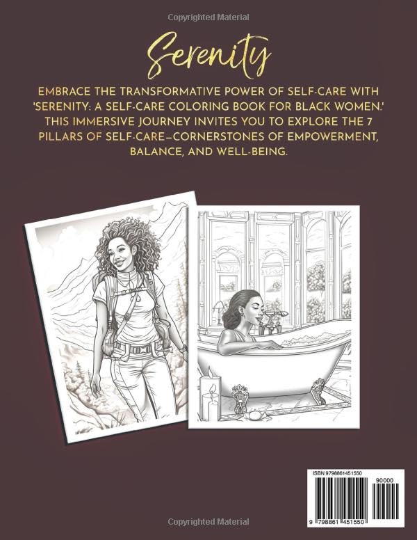 Serenity: A Self Care Coloring Book and Reflection Journal with Positive Affirmations for Black Women: 7 Pillars to Supercharge Self-Love, Stress ... Self love & Self-Care Books for Black Women) WoodArtSupply