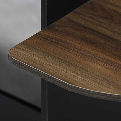 Furinno COMPACT Desk, 28.5" Wide Gaming Desk with Shelves, Computer Desk with Book Shelf, Office Desk for Home Office, Study Room, Dorm, Bedroom, Columbia Walnut Furinno