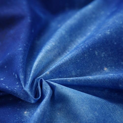 SDIII Blue Galaxy Duvet Cover Set Full with 2 Pillowcase, Not Including Comforter Inside, Space Bedding Duvet Cover Full with Zipper and Corner Ties SDIII