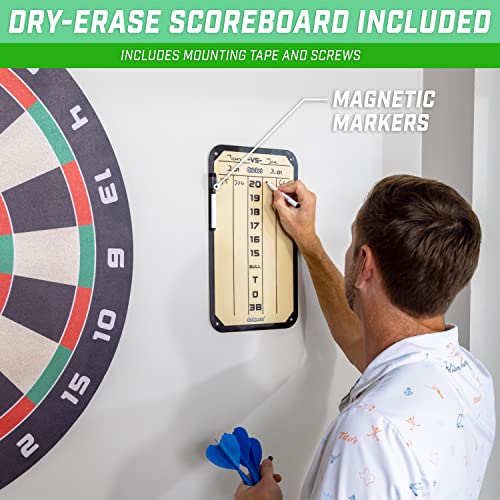 GoSports Giant 3 ft or 4 ft Cork Dartboards - Includes 12 Giant Darts and Scoreboard - New Fun Twist on Darts GoSports