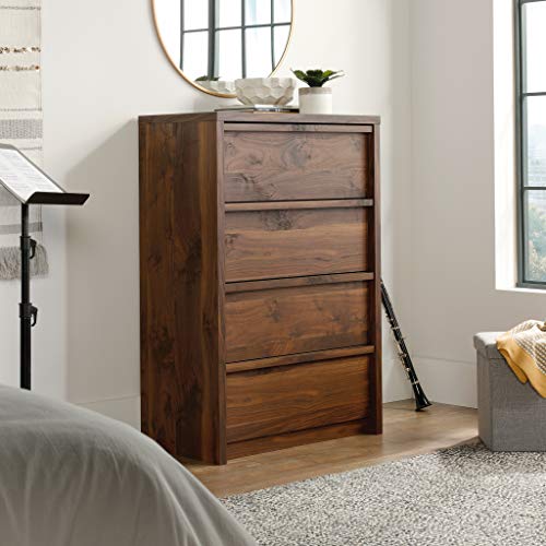 Sauder Harvey Park 4-Drawer Chest, Grand Walnut finish Sauder