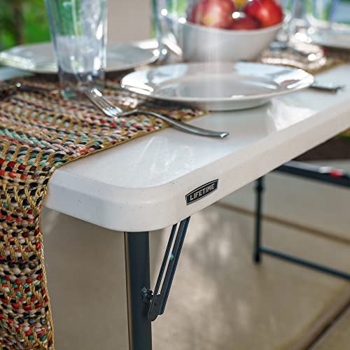 Lifetime Height Adjustable Folding Table, 4 Foot Lifetime