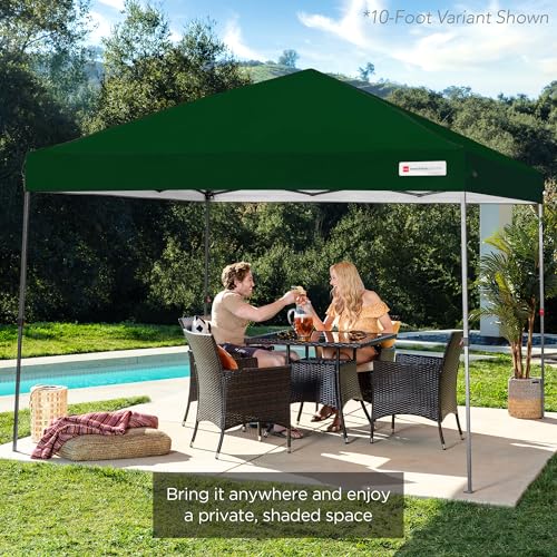 Best Choice Products 12x12ft 1-Person Setup Pop Up Canopy Tent Instant Portable Shelter w/ 1-Button Push, Case, 4 Weight Bags - Forest Green Best Choice Products