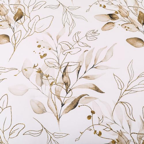 WONGS BEDDING Brown Comforter Set King Size, 7 Pieces Botanical Bed in a Bag Golden Leaves Bedding Set Soft Microfiber King (1 Comforter,2 Pillowcase,2 Pillow Shams,1 Flat Sheet,1 Fitted Sheet) WONGS BEDDING