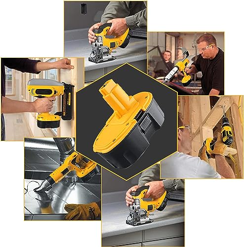 KINGTIANLE 2-Pack 18V 5.0Ah Replacement Battery for Dewalt 18 Volt XRP DC9096 Ni-Mh Batteries, Compatible with DC9098 DC9099 DW9095 DW9096 DW9098 Cordless Power Tools KINGTIANLE