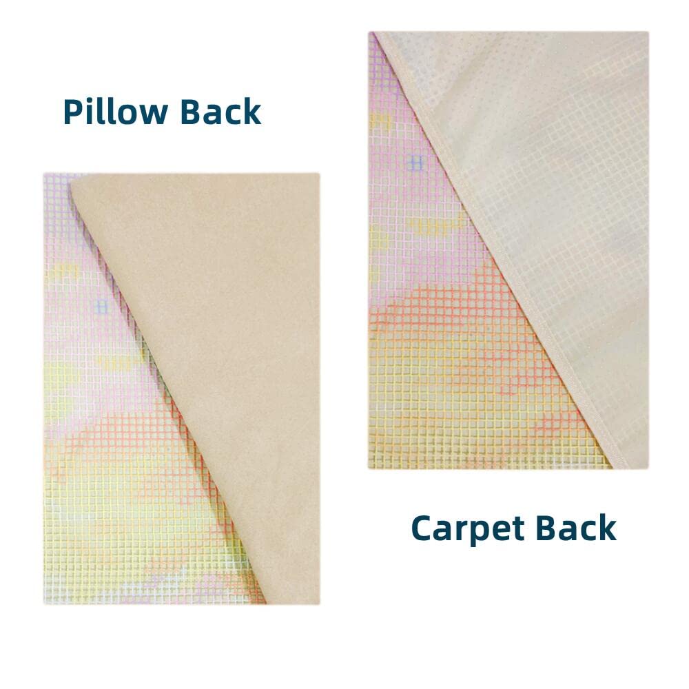 Cute Highland Cow Cattle Latch Hook Kits Pillow Crochet Yarn Cushion Pre-Printed Rug Needlework DIY Pillowcase Hook and Latch Kit Christmas Home Sofa Decoration 43x43cm(3) WoodArtSupply