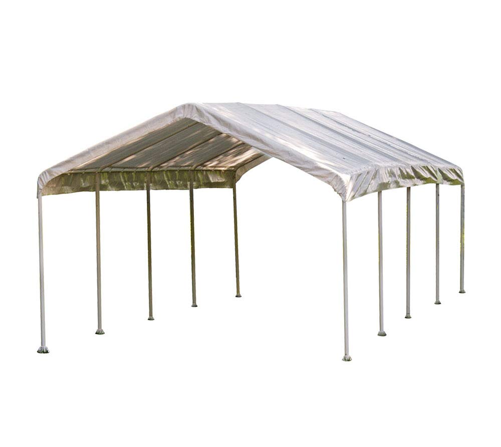 ShelterLogic 12' x 26' SuperMax Heavy Duty Steel Frame Quick and Easy Set-Up Canopy, white (25770) ShelterLogic