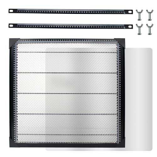 XUNKUANER Honeycomb Working Table 500mm x 500mm Aluminium Alloy Honeycomb Laser Cutting Mat with Aluminum Plate for for Laser Engraver Cutter,Working Area 19.68" x 19.68" (500X500mm) XUNKUANER