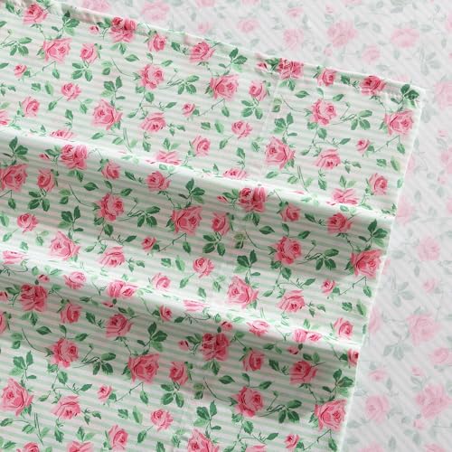 Betsey Johnson - Twin XL Bed Sheets, Fade & Wrinkle Resistant Bedding Set with Matching Sham(s), Soft & Lightweight Bedding Essentials (Flower Fun Green, Twin XL) Betsey Johnson