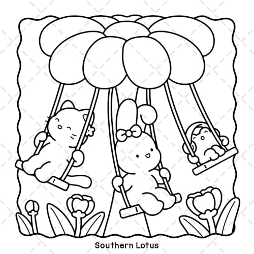 Little Friends: Coloring Book for Adults and Teens Featuring Fuzzy Animal Characters and Cute Besties in Cozy Moments and Daily Adventures for Relaxation (Cute & Easy Coloring) WoodArtSupply