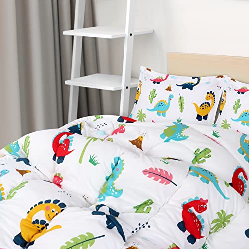 Utopia Bedding Dinosaur Kids Comforter Set with 2 Pillow Shams, 3 Piece Soft Microfiber Twin Bed Comforter with Pillow Shams, Printed Kids Bedding for Boys and Girls, Lightweight, Breathable,Easy Care Utopia Bedding