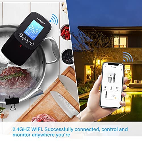 WiFi Sous-Vide-Machine & Vacuum Sealer Machine, Inkbird Sous Vide Cooker 1000W w/Recipes on APP Preset Cooker | Automatic Air Sous Vide Vacuum Sealing Inkbird