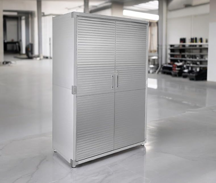 Generic Durable Stainless Steel Mega Storage Cabinet with Secure Locking Mechanism and Adjustable Shelves for Organized Storage, 48"" W x 24"" D x 72"" H (Granite) Generic