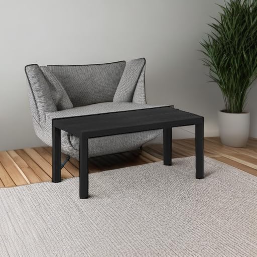 Furinno Classic Simple Coffee Table for Living Room, 38.98 (W) x 17.52 (H) x 18.9 (D) Inches, Black Furinno