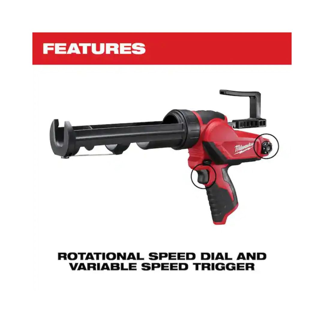 Milwaukee 2441-20 M12 10 oz Caulk Gun tool Only Milwaukee