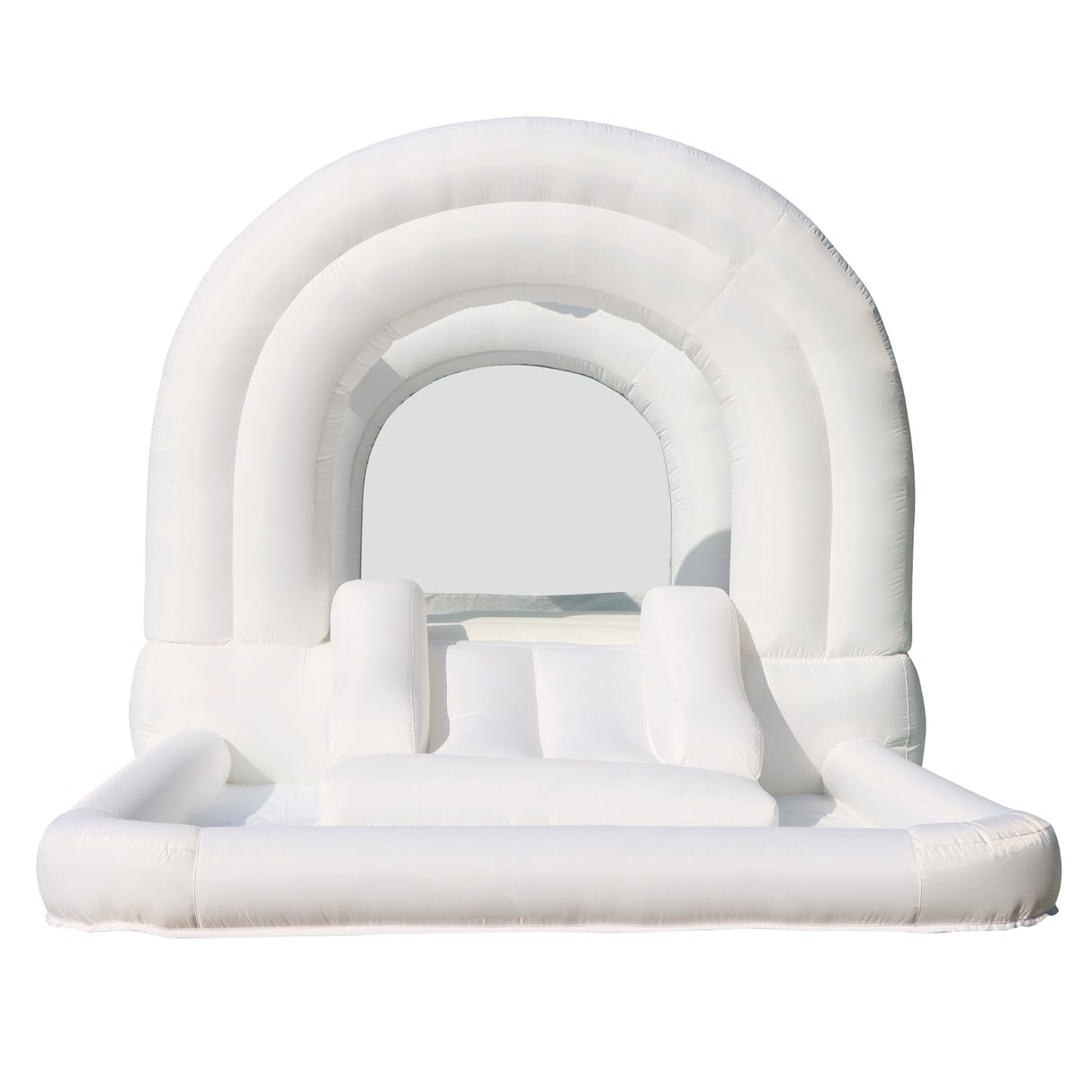 Bounceland Daydreamer Cloud Bounce House w/Ball Pit, Neutral Bouncer with Slide, 11.8 ft L x 6.9 ft W x 5.9 ft H, UL Blower Included, Basketball Hoop, 30 Pastel Plastic Balls, Trendy Bouncer for Kids Bounceland