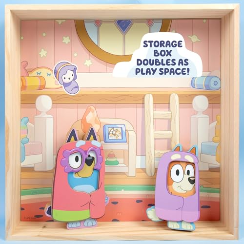 Horizon Group USA Bluey Magnetic Wooden Playhouse, 18 Piece Activity Set, Includes 2 Wooden Dolls House, Great Toys for Kids, Fun Birthday Party Activity, House Playset Horizon Group USA