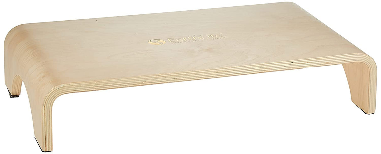 EARTHLITE Wooden Step Stool - 4'' High, Large Surface, Strong & Stable Bed Step, Foot Stool, Massage Step-Up Earthlite