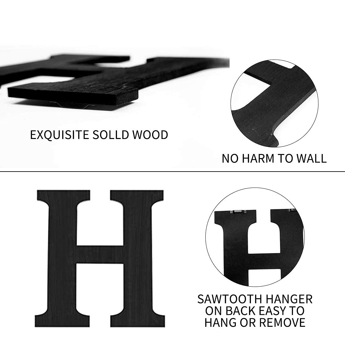 Wood Home Sign with Artificial Eucalyptus Wreath for O, Hanging Farmhouse Wall House Decor Wood Home Letters for Wall Art Rustic Home Decor, Home Wall Decor for Living Room Kitchen Entryway Pinkpum