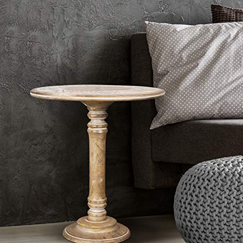 Coffee Tablec Coffee Table for living room, Wooden End Table, Small Table, Night Stand, Side Table, Bedside Table, Entry Table, Side Table for Magazine, Books & Plants-18 x22 White Wash The Wooden Town