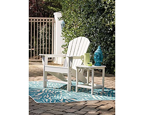 Signature Design by Ashley Sundown Treasure Outdoor Patio HDPE Weather Resistant Adirondack Chair, White Signature Design by Ashley