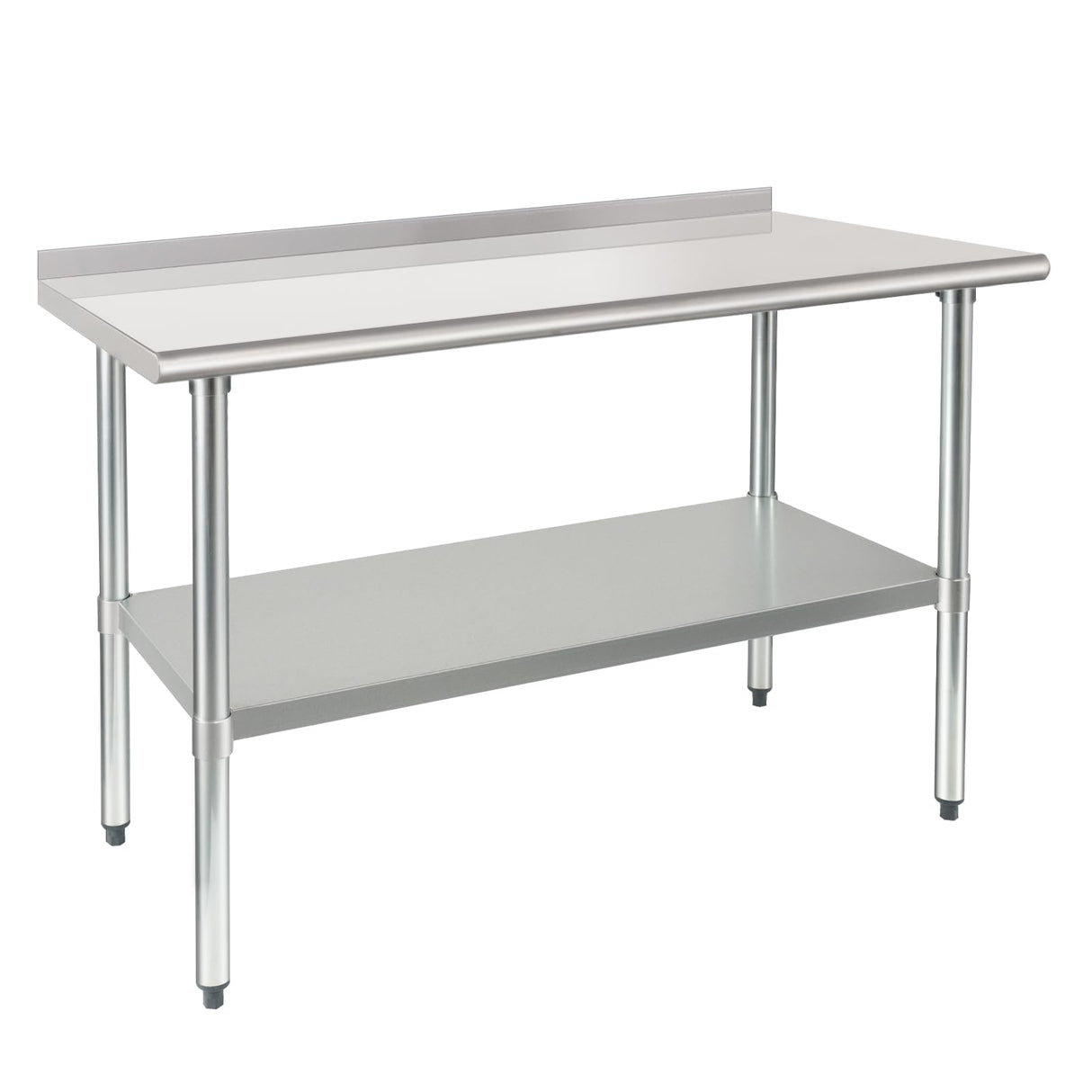 HARDURA Stainless Steel Table Prep & Work Table 24 x 48 Inches NSF Heavy Duty Commercial with Undershelf and Backsplash for Restaurant Kitchen Home and Hotel HARDURA Restaurant Equipment