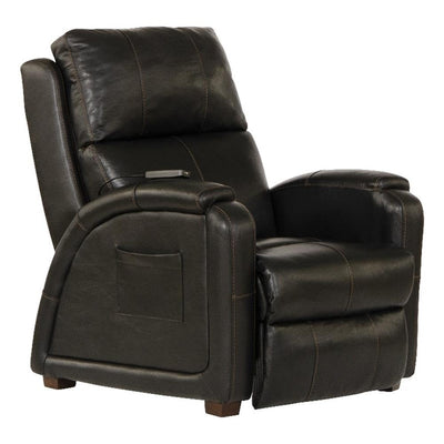 Catnapper Decompress Power Zero Gravity Recliner in Italian Black Leather