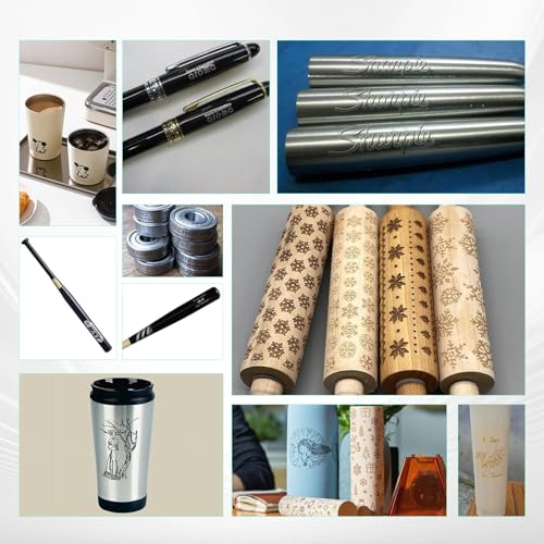 AENBUSLM Laser Engraver Rotary Roller, Y-Axis Rotary Roller 360° Rotation for Laser Engraver Engraving Cylindrical Objects Tumblers Cans Cups Bottles, Compatible with 99% of Laser Engraver AENBUSLM