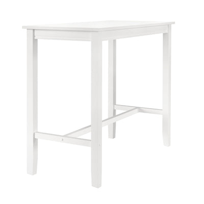 Linon White Bar Height Claridge Wooden 42" Pub Table
