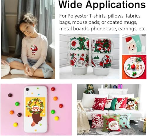 A4 Sublimation Printer for Clothes, T-Shirt Transfer Printing Machine, Direct to Film Printer. 4 Sublimation Ink Set: C/M/Y/B, Printing Paper,Tape Heat. Printers Conversion