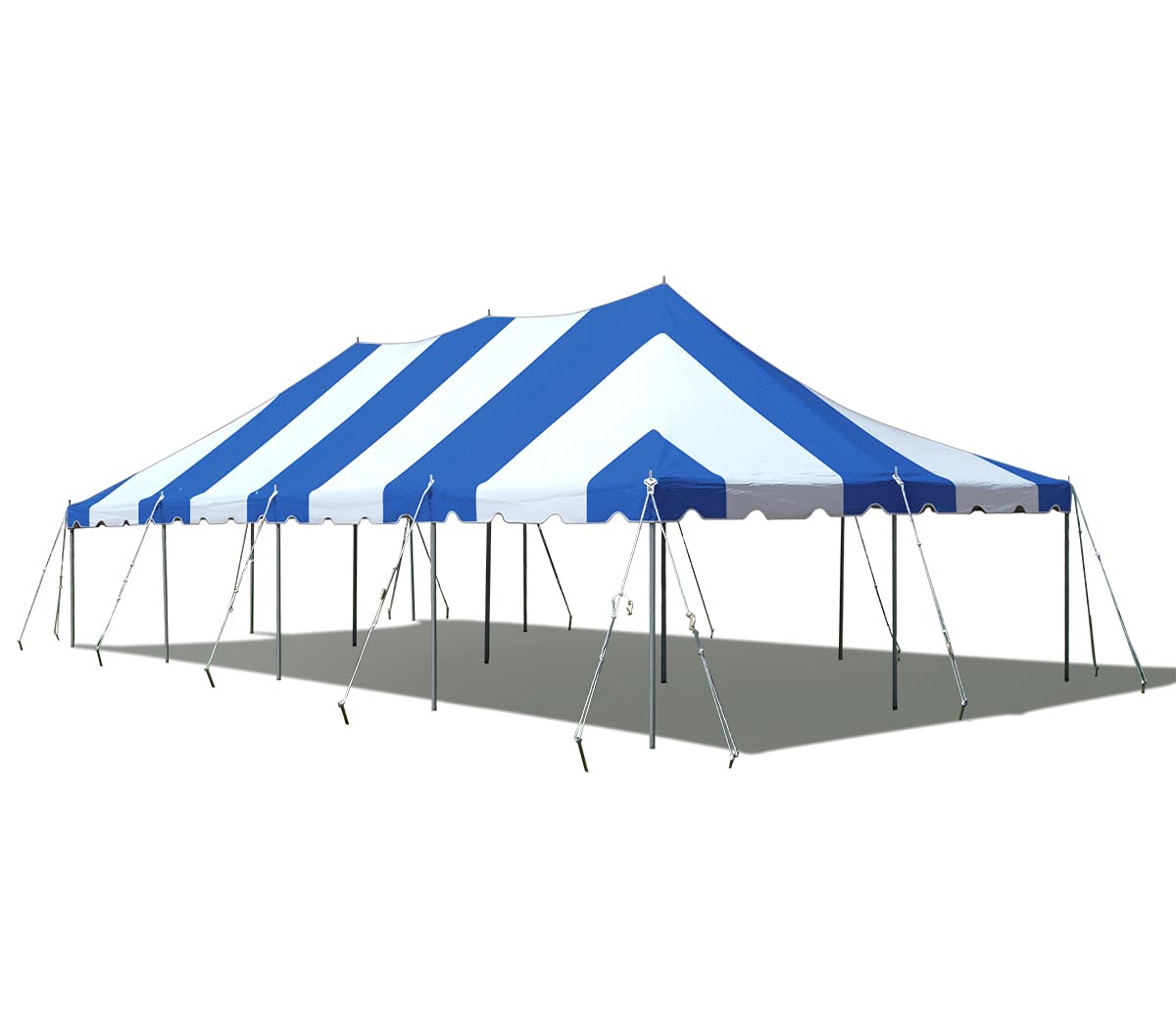 TentandTable 20' x 40' Premium Canopy Tent, Blue/White, Outdoor Pole Tent, 80-160 Person Capacity for Parties, Weddings, Events, Commercial and Residential Use, Large Heavy Duty Vinyl Canopy Tents TentandTable