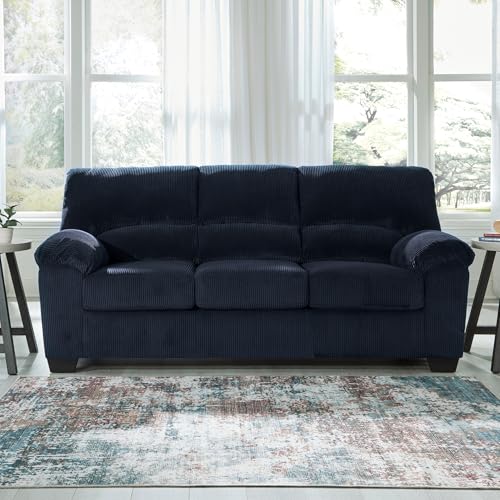 Signature Design by Ashley SimpleJoy Contemporary Sofa for Living Room, Blue Signature Design by Ashley