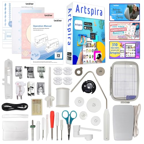 Brother SE2000 5" x 7" Combo Embroidery & Sewing Machine with 5pc Hoop Set & 230+ Accessories