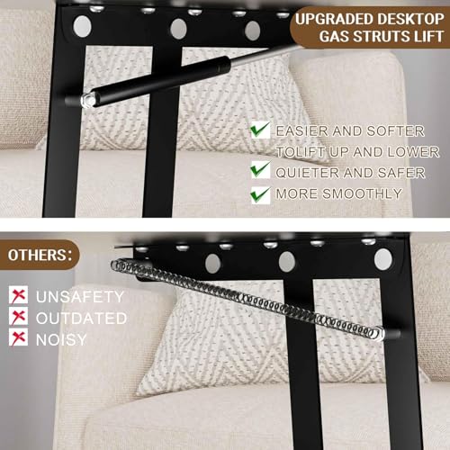 Shintenchi Coffee Table, Lift Top Coffee Table with Hidden Compartment, Rising Tabletop Dining Table, Lift Top Coffee Center Table for Living Room, Office, Home (Oak) Shintenchi