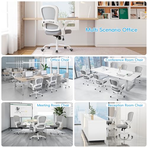 TRALT Ergonomic Office Chair - Comfy Desk Chair with Back Support, Home Office Desk Chairs, Computer Chair, 330lbs Wide Seat Big and Tall Office Chair for Executives (Grey) TRALT