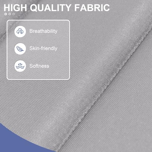 Crestlive Products Chaise Lounge Cushion Outdoor Set of 2, Foldable Waterproof Pool Lounge Chair Cushions with Straps, Lounger Cushions for Outdoor Furniture, 71''Lx21''W (Light Gray)