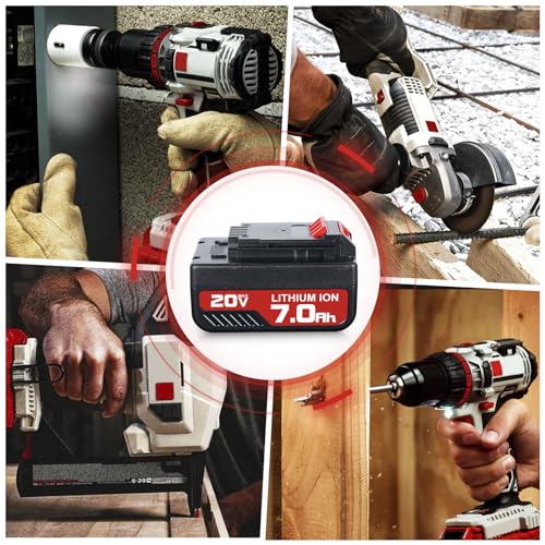 GROWFEAT 2Pack 7.0Ah Battery Replacement for Porter Cable 20V Battery, Compatible with PCC685L PCC680L PCC682L PCC685LP Replace for Porter Cable 20-Volt Lithium-ion Battery GROWFEAT