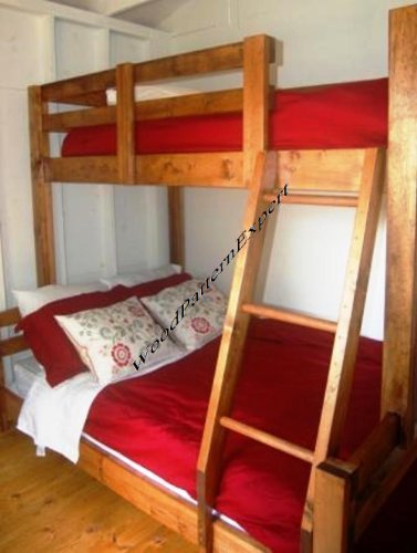 Bunk Bed Split-Size How-to Book; Paper Pattern Plan to DIY and Easily Build King Over Queen Over Full Over Twin Beds WoodPatternExpert