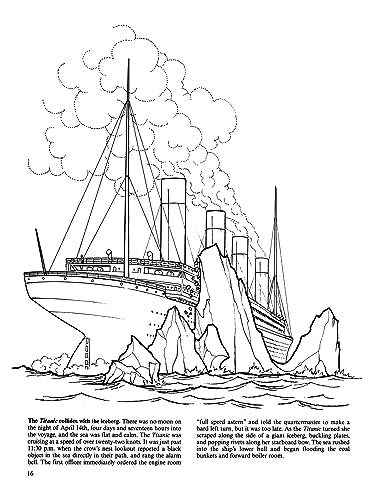 The Titanic Coloring Book (Dover World History Coloring Books) Dover Publications