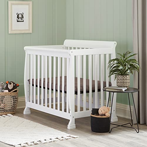 DaVinci Kalani 4-in-1 Convertible Mini Crib in White | Greenguard Gold Certified DaVinci