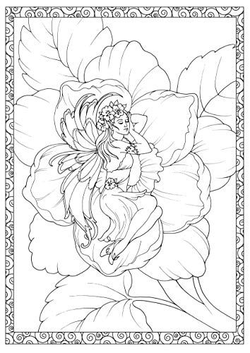 Adult Coloring Enchanted Fairies Coloring Book (Adult Coloring Books: Fantasy) Dover Publications