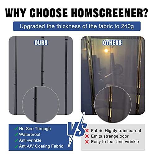 Room Divider 6FT Portable Room Dividers and Folding Privacy Screens, 88'' W Fabric Divider for Room Separation, 4 Panel Partition Room Dividers Freestanding Wall Divider Screen for Dorm Studio Office HOMSCREENER