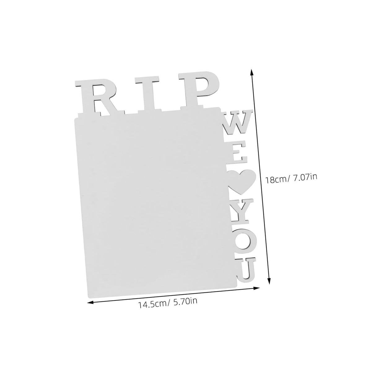 Transfer Picture Frame RIP WE Love You Photo Frame Sublimation Blank Photo Frame Photo Props Party Supplies EXCEART