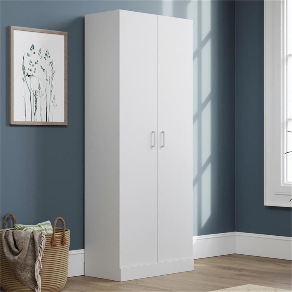 Sauder Storage Cabinet, White Finish Sauder