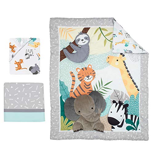 Bedtime Originals Mighty Jungle 3Piece Crib Bedding Set, Multicolor (283003V) Bedtime Originals
