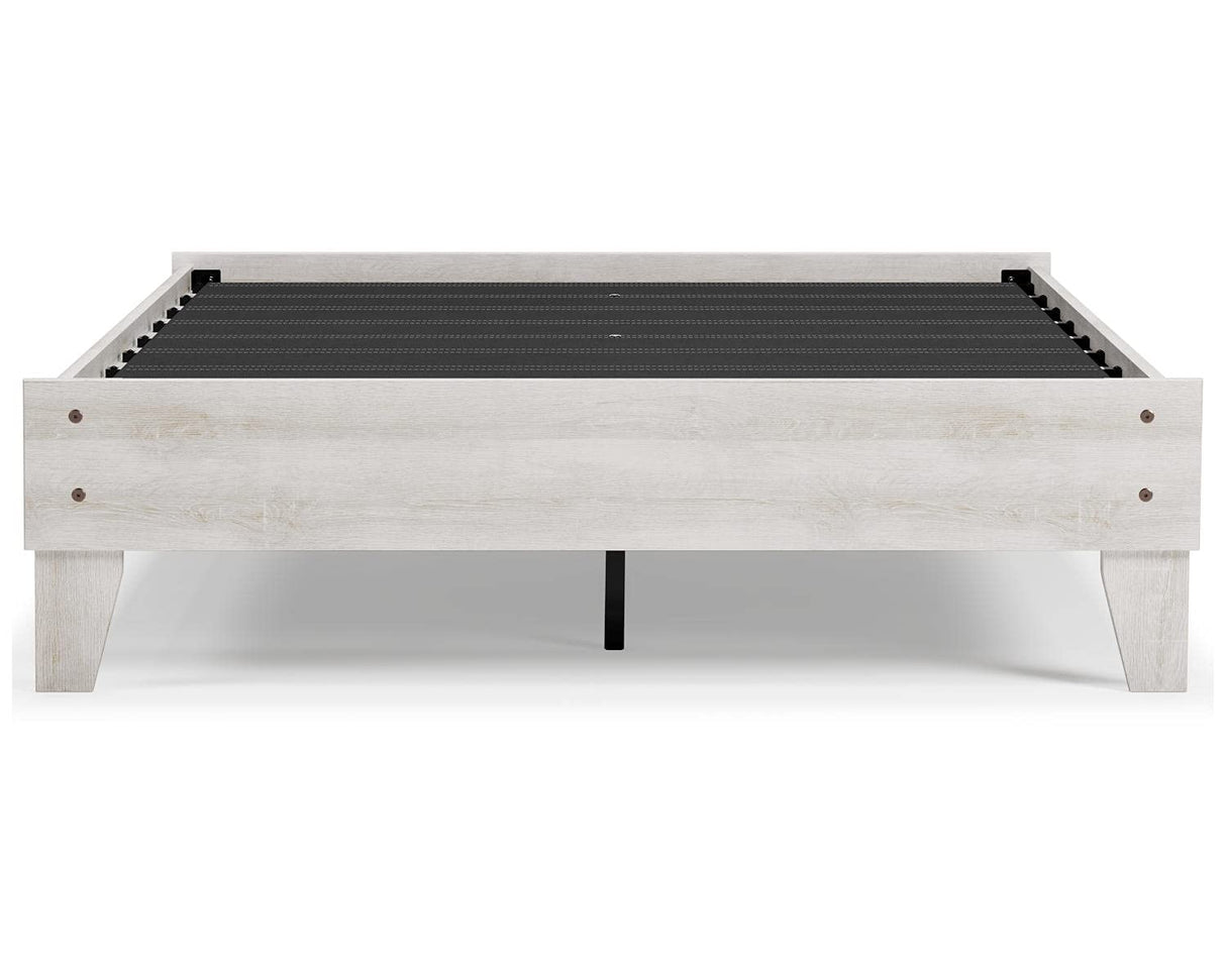 Shawburn Casual Farmhouse Full Platform Bed Frame in Whitewash by Signature Design by Ashley Signature Design by Ashley