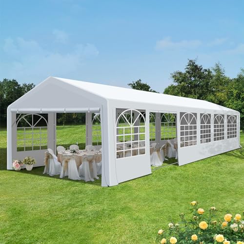 Raysfung 20' x 40' Party Tent Heavy Duty, Wedding Tent with Removable Sidewalls, Outdoor Gazebo Event Shelters Canopy for Birthday Party Raysfung