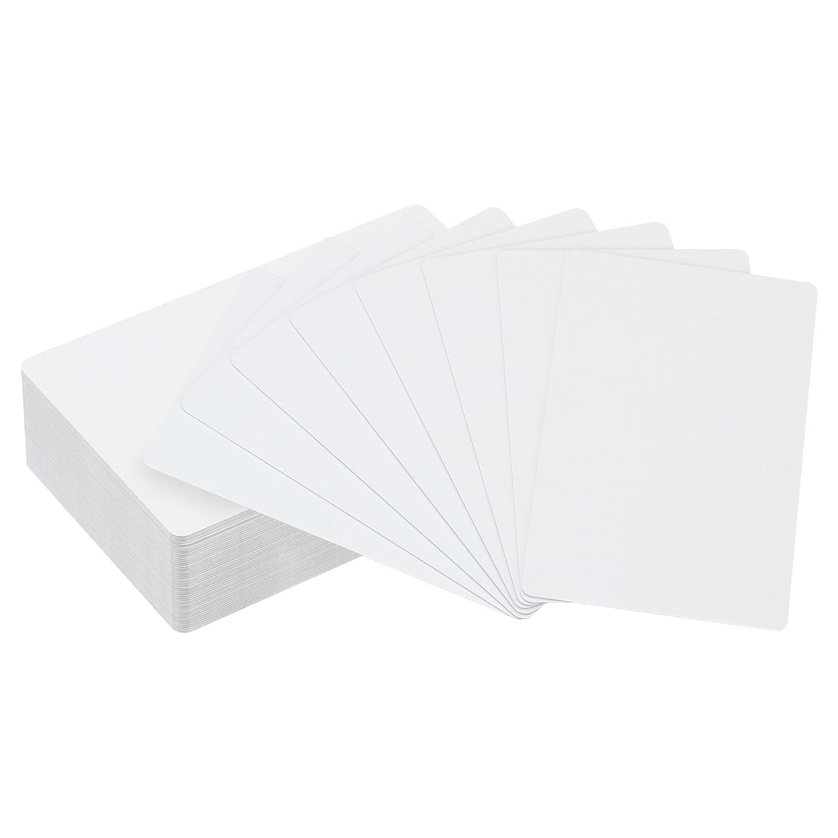 PATIKIL 50 Pack Sublimation Metal Business Cards Blank, 0.45mm Thick 3.4x2.1 Inch Aluminum Printable Name Card for Custom DIY Print, White PATIKIL
